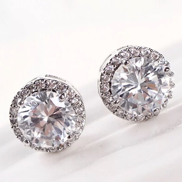 Jewelry - Zirconia Sparkle Ear Stud Earrings
